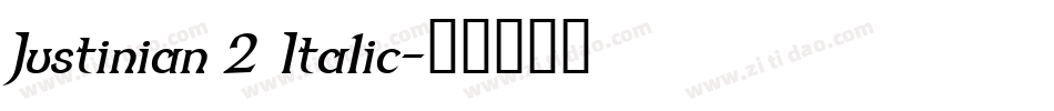 Justinian 2 Italic字体转换
